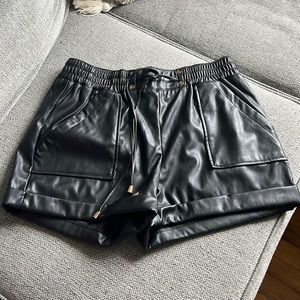 Size large leather shorts.